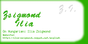 zsigmond ilia business card